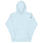 Sweat unisex bleu ciel, floqué "Paris Parsi on..." sur le devant, et un QR code sur la manche qui renvoie à un stage entier qui chante la suite. 
