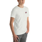T-shirt unisex gris avec le logo taclee brodé sur le torse. 