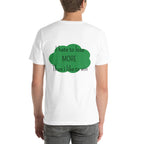 T-shirt unisex blanc avec flocage dans le dos "I hate to lose more than I like to win"