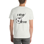 T-shirt unisex gris avec flocage dans le dos "I récup the ball"
