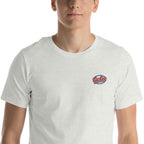T-shirt unisex blanc avec logo Taclee brodé sur le torse