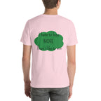 T-shirt unisex rose avec flocage dans le dos "I hate to lose more than I like to win"