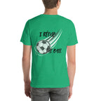 T-shirt unisex vert avec flocage dans le dos "I récup the ball"