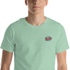 T shirt unisex vert pastel  avec logo Taclee brodé sur le torse.