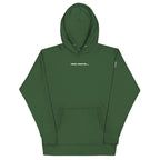 Sweat à capuche  unisex vert kaki, floqué "Paris Parsi on..." sur le devant, et un QR code sur la manche qui renvoie à un stage entier qui chante la suite. 